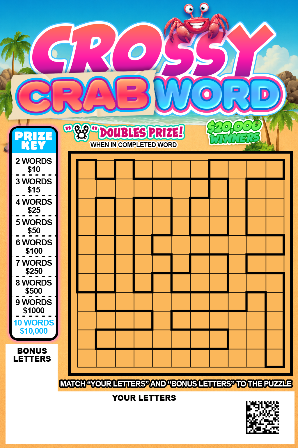 Crossy CrabWord full game screenshot